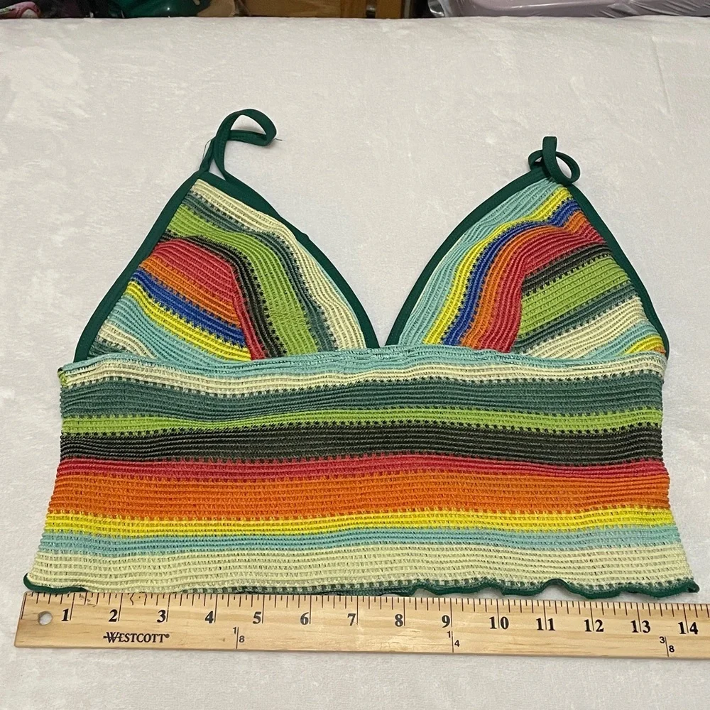 Seamolly Striped Tie Side Tankini Set Sz XL - Picture 5 of 8